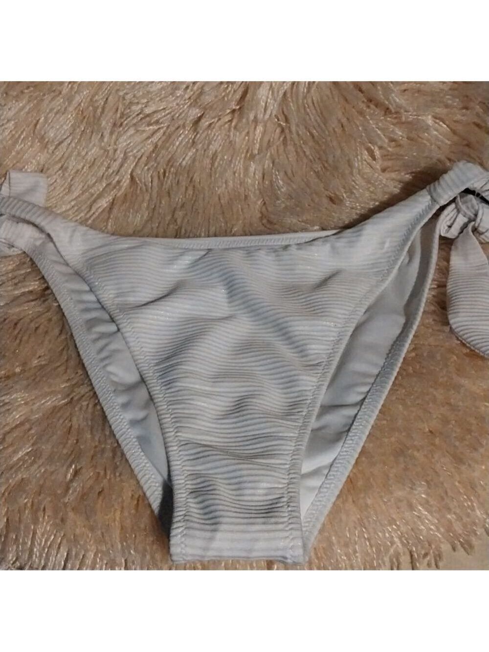 Shade & Shore Women  White Simmering  Bikini Bottoms    NWT. Size M 8-10